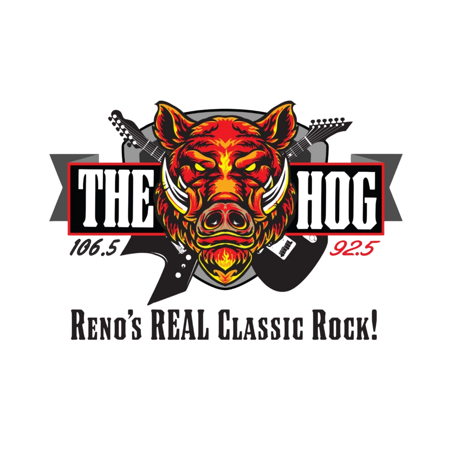 The Hog 106.5/92.5 logo